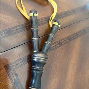 Rustic bamboo Wooden Slingshot with Yellow Bands